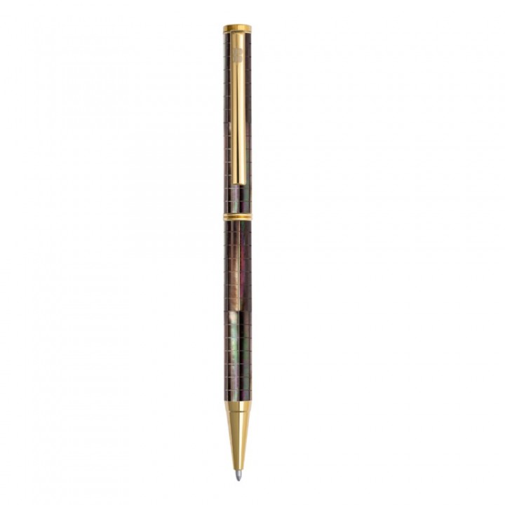 Tahitian Black Pearl Signature Pen- Engrave Checked - Tatinium Gold plated-INSPIRED